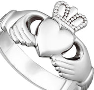 Large Claddagh Ring Wedding Band Unisex Stainless-Steel Ring SR67-L