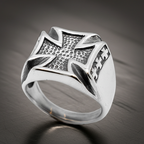 Iron Cross Biker Ring Men's Heavy Duty Stainless Steel SR69