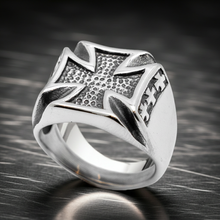 Load image into Gallery viewer, Iron Cross Biker Ring Men&#39;s Heavy Duty Stainless Steel SR69