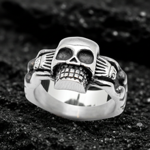 Load image into Gallery viewer, Hot Skull Ring with Two Hot Women Men&#39;s Stainless Steel SR70