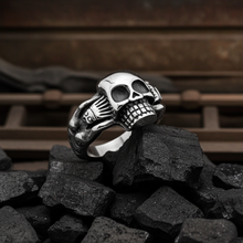 Load image into Gallery viewer, Hot Skull Ring with Two Hot Women Men&#39;s Stainless Steel SR70