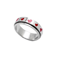 Cherries on a Spinner Ring Ladies Jewelry Stainless Steel SR71
