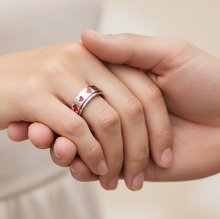 Load image into Gallery viewer, Cherries on a Spinner Ring Ladies Jewelry Stainless Steel SR71