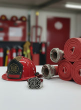 Load image into Gallery viewer, Black Firefighter's Maltese Cross Ring Unisex Firefighter Ring Stainless Steel SR75