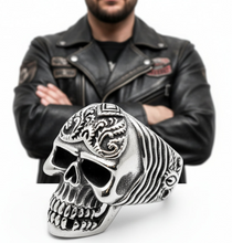 Load image into Gallery viewer, Huge Intricate Skull Ring Men's Heavy Biker Jewelry Stainless Steel SR76