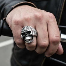 Load image into Gallery viewer, Huge Intricate Skull Ring Men's Heavy Biker Jewelry Stainless Steel SR76