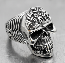 Load image into Gallery viewer, Huge Intricate Skull Ring Men's Heavy Biker Jewelry Stainless Steel SR76