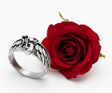 Load image into Gallery viewer, Winged Motorcycle Ring Unisex Biker Jewelry Stainless Steel SR78