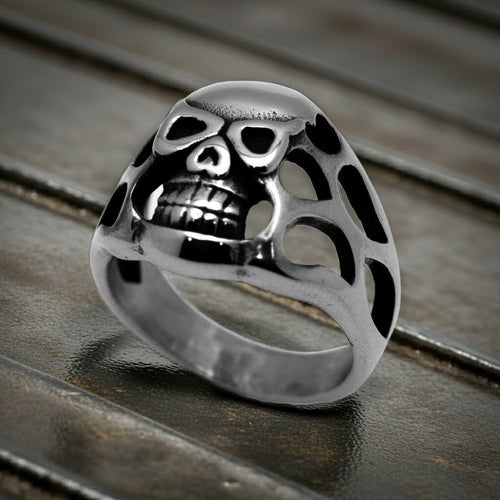 Open Skull Ring Biker Stainless Steel Ring SR7
