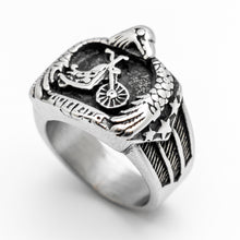 Load image into Gallery viewer, Motorcycle Eagle Ring Biker Stainless Steel Ring SR86