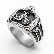 Motorcycle Eagle Ring Biker Stainless Steel Ring SR86