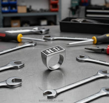 Load image into Gallery viewer, "HD" Signet Ring Biker Stainless Steel Heavy Metal Jewelry SR95