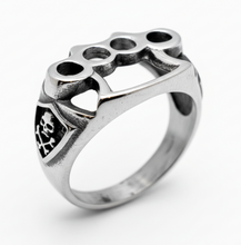 Load image into Gallery viewer, Knuckles Ring in Stainless Steel Biker Ring SR96