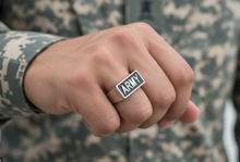 Load image into Gallery viewer, "ARMY" Signet Ring Unisex Military Stainless Steel Ring SR99