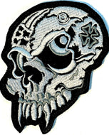 Fanged Skull Motorcycle Biker Patch     image 1