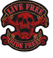 Skull/Crossbones Motorcycle Biker Patch     image 1