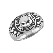 Load image into Gallery viewer, Harley-Davidson® Willie G Skull Flames Ring Sterling Silver HDR0061 image 2