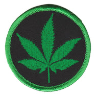 Weed Leaf Biker Patch 2 1/2