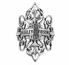 Load image into Gallery viewer, Harley-Davidson® Long Gypsy Filigree B&amp;S Logo Ring Sterling Silver  HDR0219 image 1