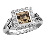 Women's Harley-Davidson® Black Ice Crystal Outline B&S Bling Ring Sterling Silver  HDR0362 image 1
