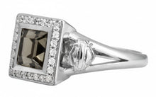 Load image into Gallery viewer, Women's Harley-Davidson® Black Ice Crystal Outline B&amp;S Bling Ring Sterling Silver  HDR0362 image 3