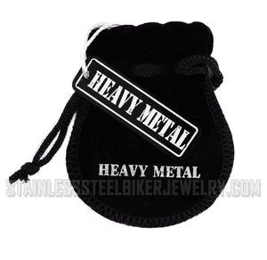 Heavy Metal Jewelry Ladies Motorcycle Mini Bike Chain Earrings Stainless Steel Chrome/Aquamarine