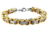 8.5mm Byzantine Stainless Steel Men's Bracelet by Biker Jewelry SB33