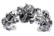 Biker Jewelry Crazy Skull Cuff Bracelet Stainless Steel<br> SB42