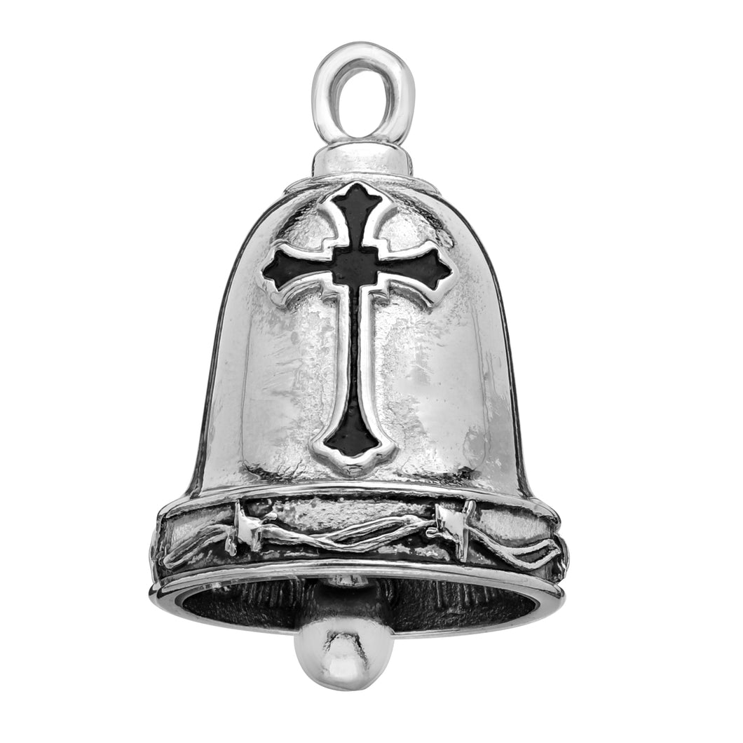 Stainless Steel Motorcycle Ride Bell ® Christian Religious Cross