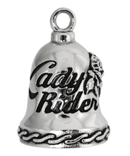 Load image into Gallery viewer, Larger Motorcycle Biker Ride Bell® Lady Rider Stainless Steel