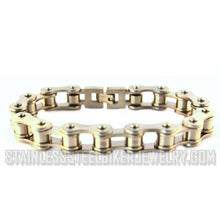 Load image into Gallery viewer, Heavy Metal Jewelry Unisex Motorcycle Bike Chain Bracelet Stainless Steel Brushed Finish