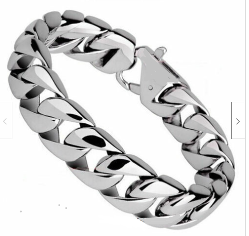 Jewelry Men's Big Curb link Stainless Steel