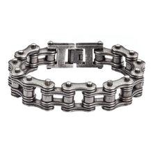 Load image into Gallery viewer, Men&#39;s Motorcycle Bike Chain Bracelet Stainless Steel Distressed or Antique