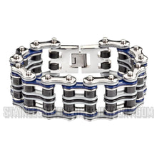 Load image into Gallery viewer, Heavy Metal Jewelry Men&#39;s Primary Motorcycle Bike Chain Bracelet Multi-Color Links Stainless Steel