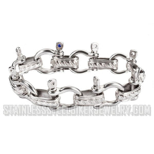 Heavy Metal Jewelry Large Men's Shackle Bracelet Stainless Steel