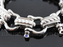 Load image into Gallery viewer, Heavy Metal Jewelry Large Men&#39;s Shackle Bracelet Stainless Steel