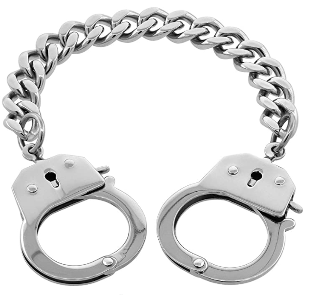 Unisex Large Stainless Steel Handcuff Bracelet