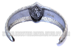 Heavy Metal Jewelry Unisex Armor of God Bracelet Stainless Steel Religious Jewelry