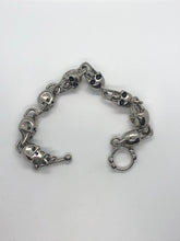 Load image into Gallery viewer, Biker Jewelry Stainless Steel Biker Skull Link Toggle Bracelet