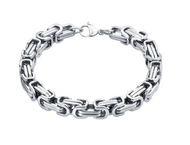 7mm Byzantine Bracelet Unisex Stainless Steel SB4