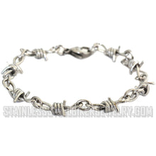 Load image into Gallery viewer, Heavy Metal Jewelry Unisex Barbed Wire Link Design Bike Chain Bracelet Stainless Steel