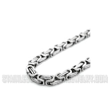 Load image into Gallery viewer, Heavy Metal Jewelry Bracelet Stainless Steel 7mm Byzantine Men&#39;s and Ladies