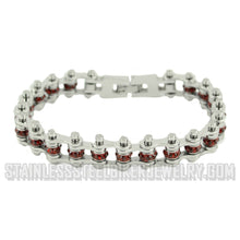 Load image into Gallery viewer, Heavy Metal Jewelry January Edition Ladies Garnet Imitation Crystal Centers