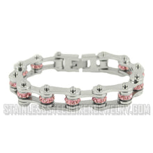Load image into Gallery viewer, Heavy Metal Jewelry Ladies Bike Chain Stainless Steel Bracelet October Edition