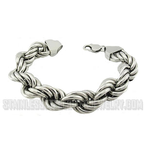 Biker Jewelry's Huge Rope Bracelet Stainless Steel