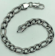8mm Figaro Bracelet Stainless Steel SB49