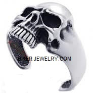 Load image into Gallery viewer, Men&#39;s Skull Cuff Biker Bracelet Stainless Steel