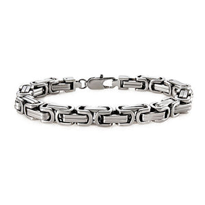 Jewelry 6mm Byzantine Stainless Steel Bracelet