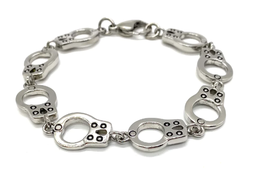 Heavy Metal Jewelry Unisex Motorcycle Handcuff Bracelet or Anklet Stainless Steel