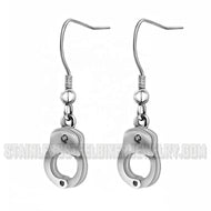 Biker Jewelry Small Ladies Handcuff Earrings Stainless Steel SE26